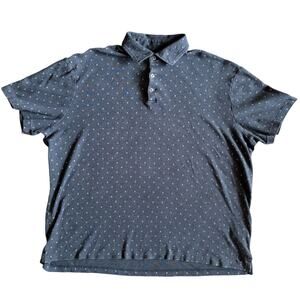 Polo Ralph Lauren Men’s XL Blue Large Diamond Print Short Sleeve Polo Golf Shirt